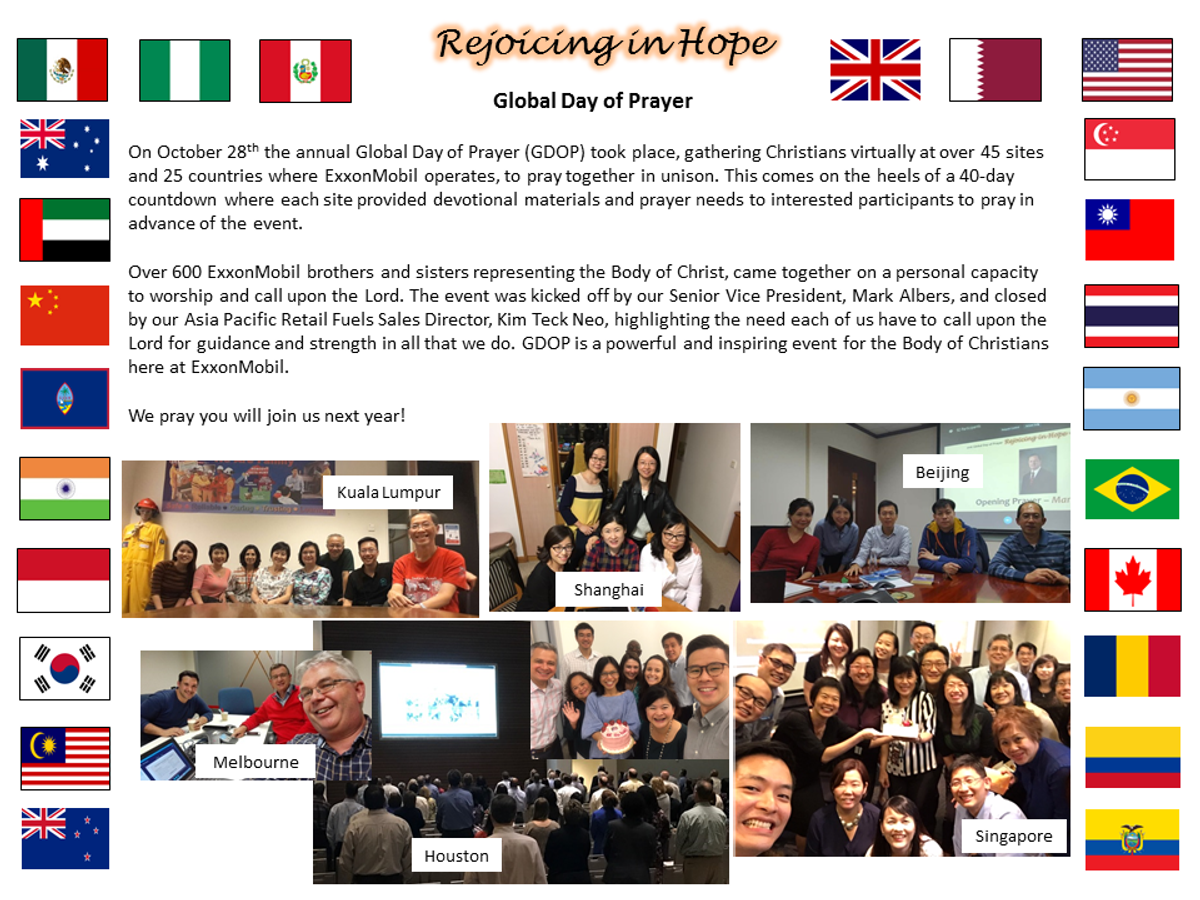 Global Day of Prayer 2016 !!!