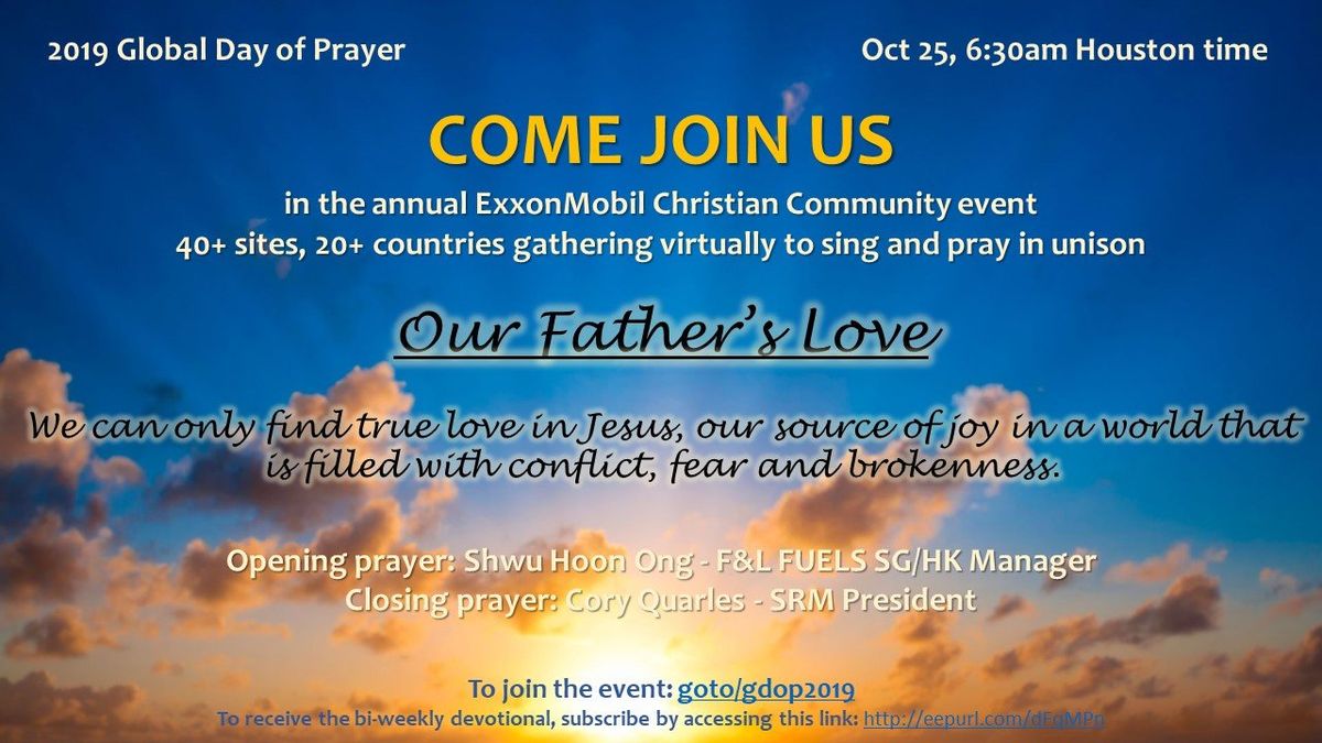 Global Day of Prayer (GDOP) 2019